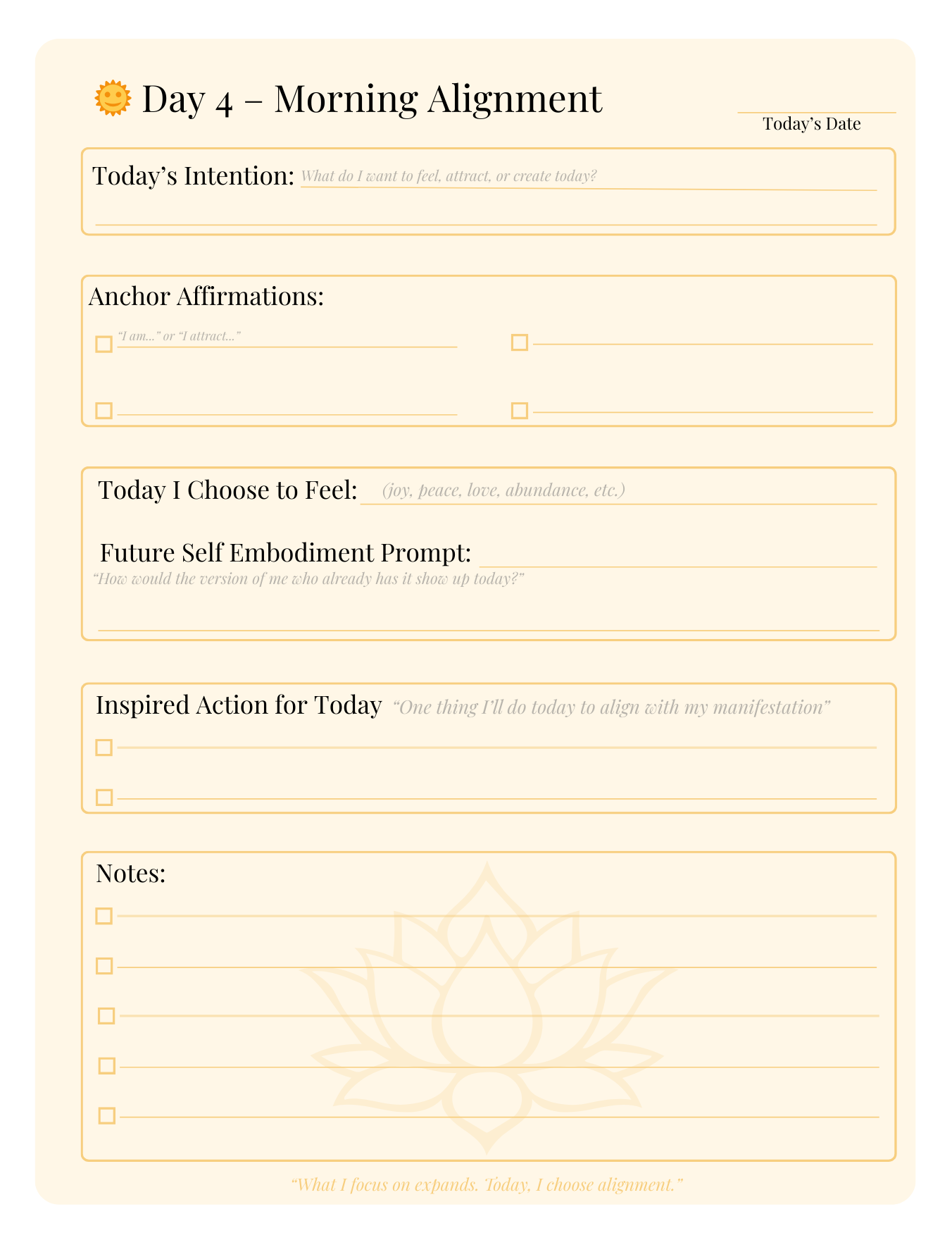 28-Day Manifestation Blueprint Journal