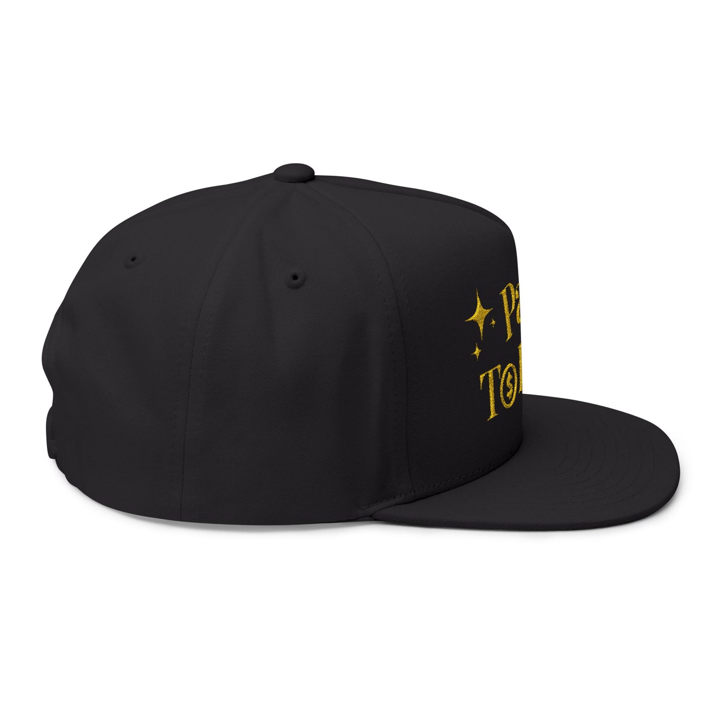 Paid To Exist Embroidered Flat Bill Cap — Abundance Wealth Baseball Cap
